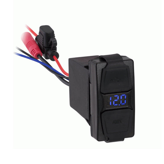 Metra MPS-35USBV 2.1A/5 V - 3.5/USB Digital Car Audio Volt Meter Vehicle Parts